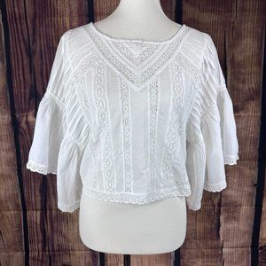 American Eagle Flutter Sleeve Boho Top